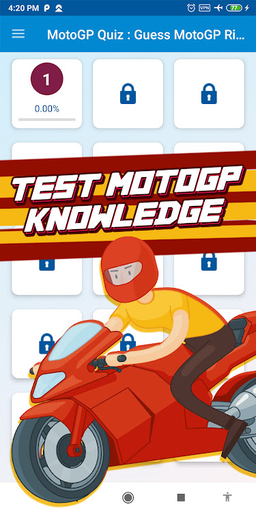 #2. motor racing quiz (Android) By: khicomro