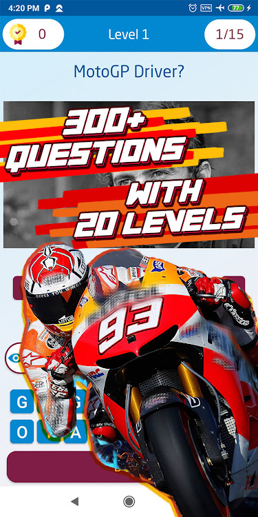 #3. motor racing quiz (Android) By: khicomro