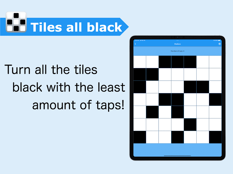 #3. Tiles all black/Brain training (Android) By: zero2onemys