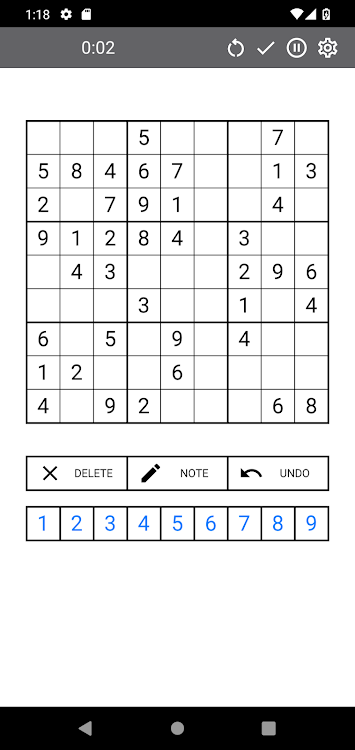 #5. Sudoku: Classic easy to absurd (Android) By: Some Apps