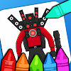 Titan Speaker Man Coloring icon