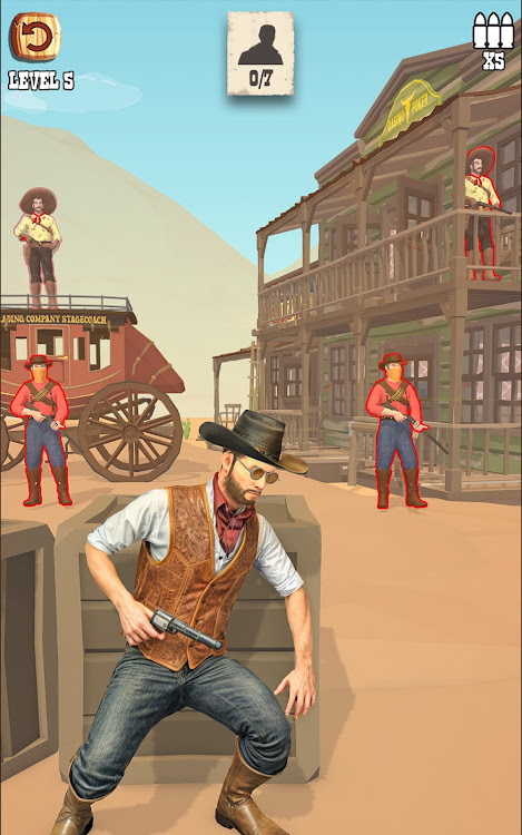 #5. West Shooting Cowboy Games (Android) By: Rebel Actions