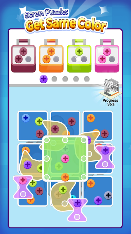 #2. Screw Puzzle: Get Same Color (Android) By: KAITUOZHE NETWORK TECHNOLOGY LIMITED