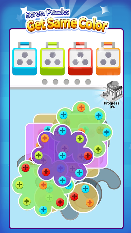 #5. Screw Puzzle: Get Same Color (Android) By: KAITUOZHE NETWORK TECHNOLOGY LIMITED