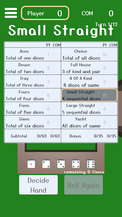 #2. 3D Yacht Dice (Android) By: KomoriGameDev