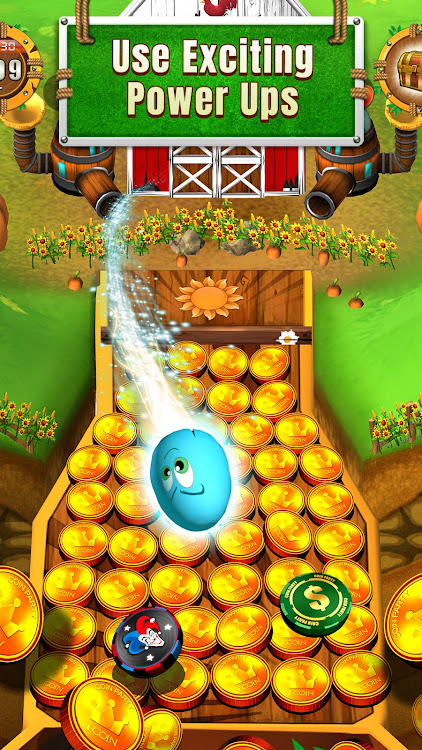 #4. Farm Flowers Coin Party Dozer (Android) By: Mindstorm Studios