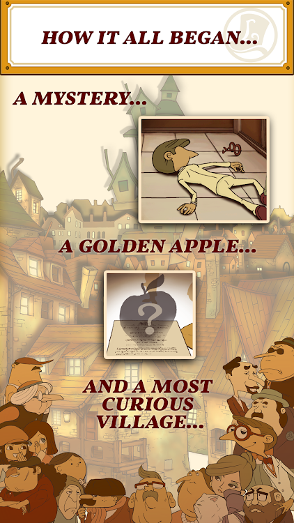 #2. Layton: Curious Village in HD (Android) By: LEVEL-5 Inc.