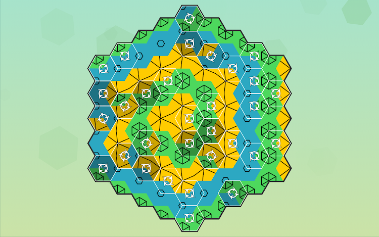 #6. Aurora Hex - Pattern Puzzles (Android) By: Final Game Studio