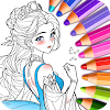 Princess Game Fantasy Coloring icon