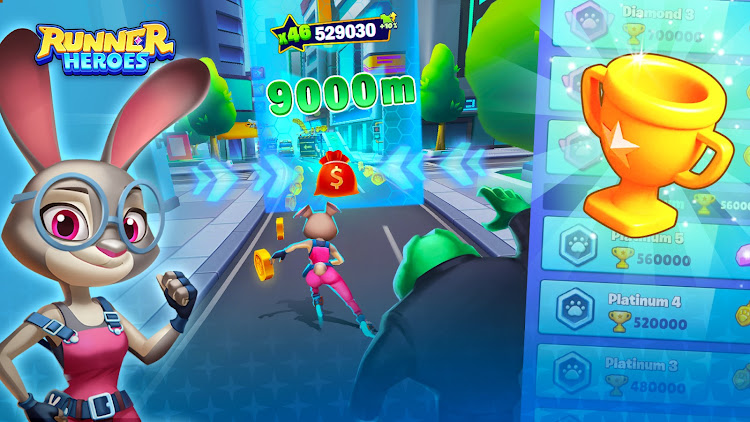 #7. Runner Heroes: Endless Skating (Android) By: IVYGAMES