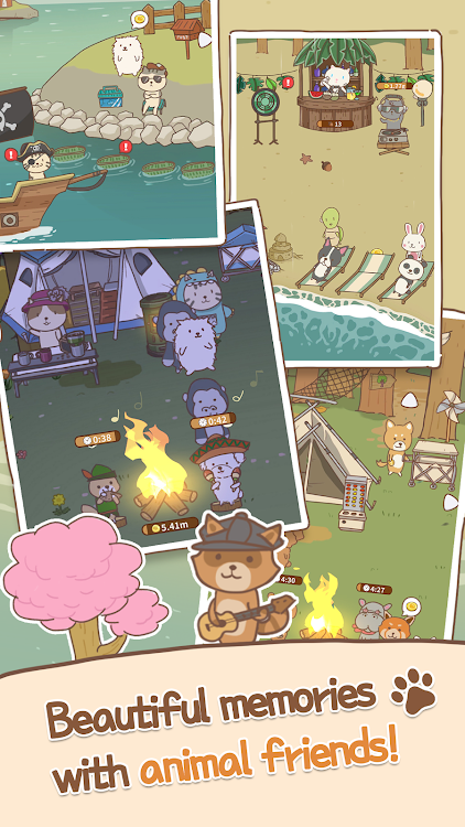 #4. Animal Camping: Idle Camp (Android) By: Buildup Studio