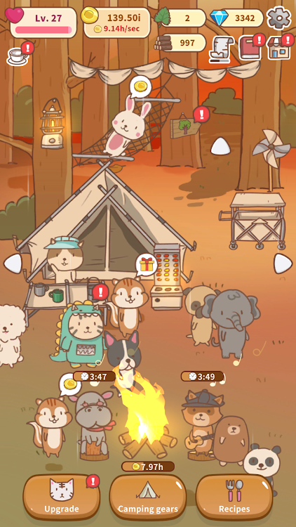 #6. Animal Camping: Idle Camp (Android) By: Buildup Studio