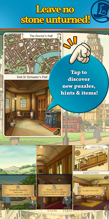 #5. Layton: Pandora's Box in HD (Android) By: LEVEL-5 Inc.