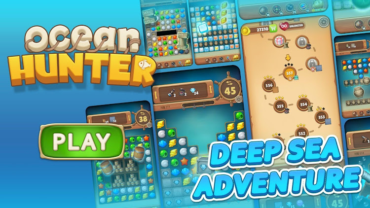 #4. Ocean Hunter : Match 3 Puzzle (Android) By: SuperDay