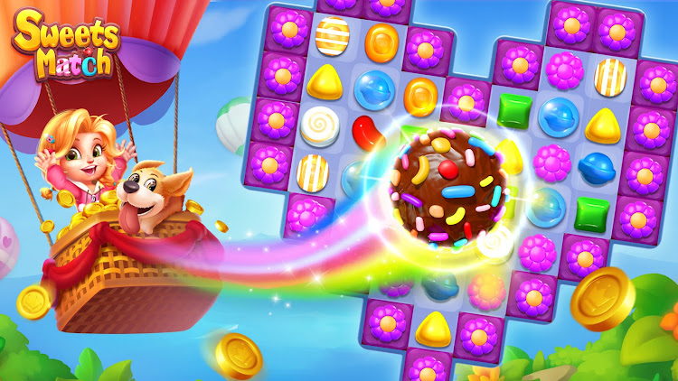 #5. Sweets Match (Android) By: 707 INTERACTIVE: Fun Epic Casual Games