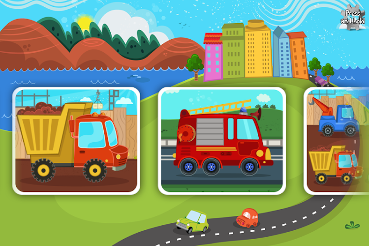 #4. Cars & Trucks Puzzle for Kids (Android) By: Pixel Envision Ltd.