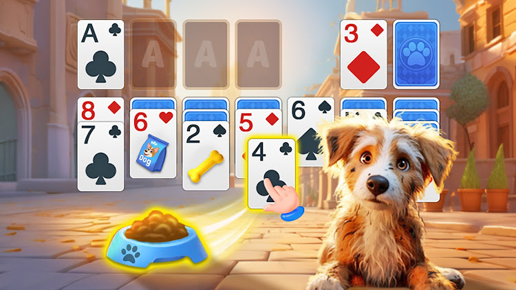 #3. Solitaire Dog Rescue (Android) By: Unicorn Board Games