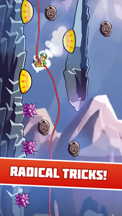 #2. Radical Rappelling (Android) By: Halfbrick Studios