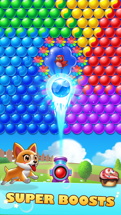 #2. Bubble Shooter 2 ：Pets Home (Android) By: H.T Game