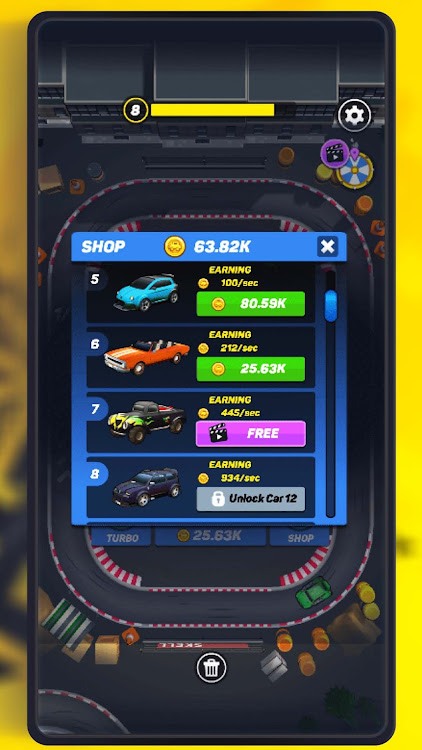 #5. Merge Car: Merge Level Up Race (Android) By: Fatiha Dev Games