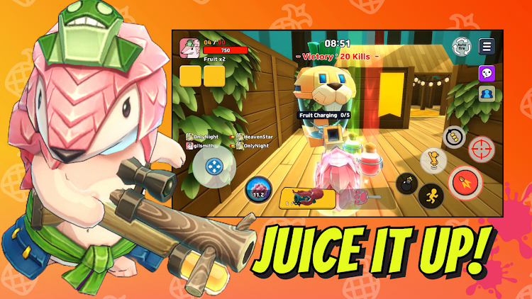 #3. Juicy Adventure: Shooter Brawl (Android) By: GRAMPUS CWC PTE. LTD.