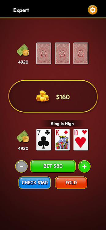 #2. Three Card Brag (Android) By: Red Game