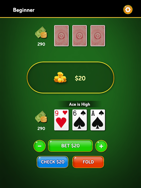 #6. Three Card Brag (Android) By: Red Game