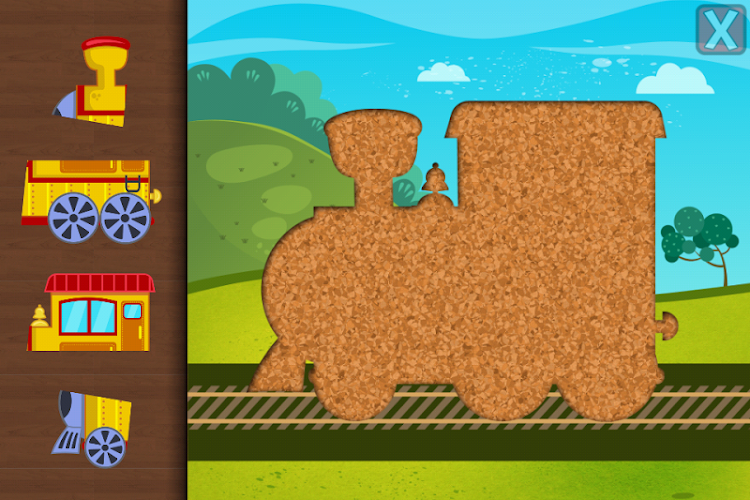 #3. Trains Jigsaw Puzzles for Kids (Android) By: Pixel Envision Ltd.