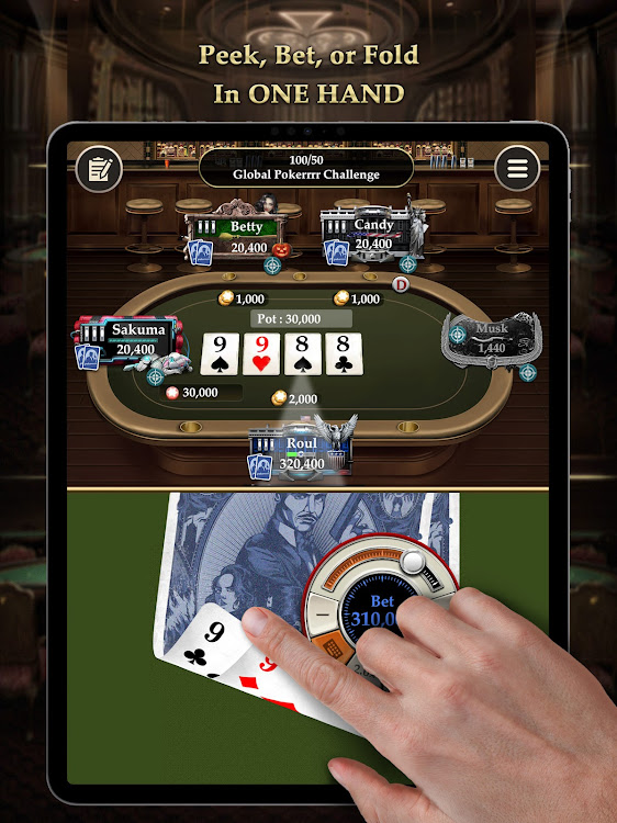 #9. Pokerrrr 2: Texas Holdem Poker (Android) By: Mondraw Limited