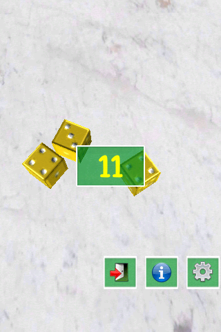 #6. Dice Roller 3d - Shake & Roll (Android) By: infusoft