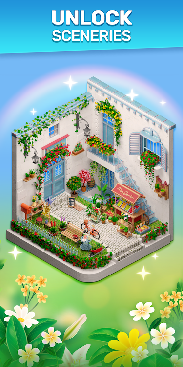 #6. Tile Garden : Tiny Home Design (Android) By: Lobstar Games Corp.