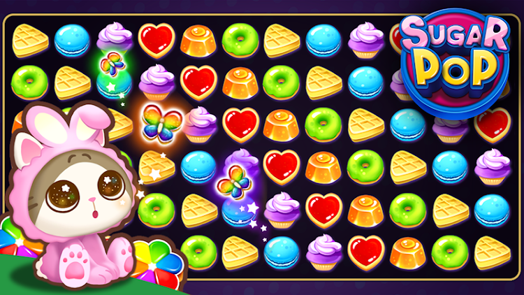 #3. Sugar POP - Sweet Match 3 (Android) By: SUPERBOX Inc