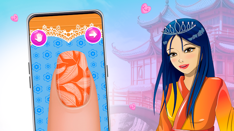 #2. Nail Salon : princess (Android) By: Y-Group games