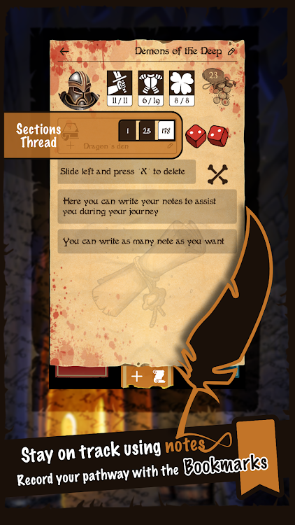 #2. Adventure Sheet for Gamebook (Android) By: Mad Mustache Company