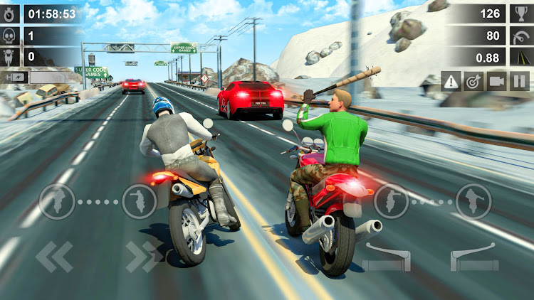 #3. Road Rush - Street Bike Race (Android) By: Supercode Games