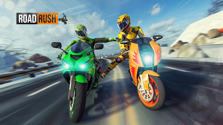 #7. Road Rush - Street Bike Race (Android) By: Supercode Games