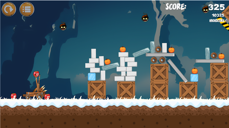 #2. Pumpkins knock down (Android) By: Enerdc games