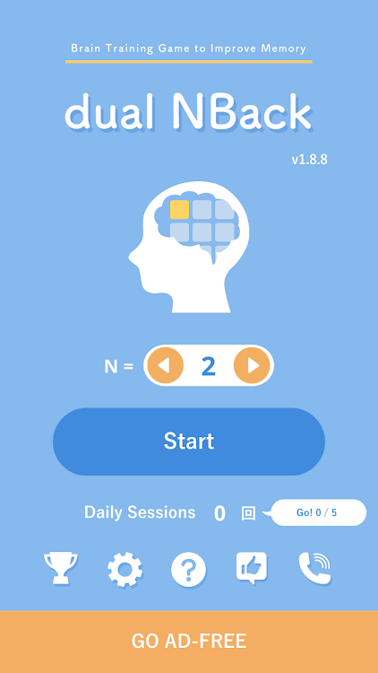 #5. Dual N-Back : Brain-Training (Android) By: 合格アプリ