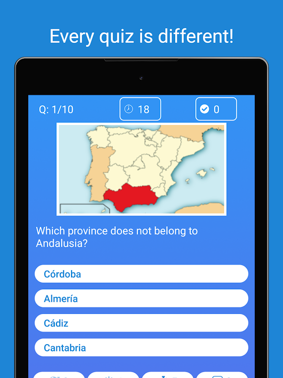 #8. Geography of Spain (Android) By: Miguel Flecha