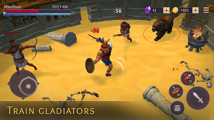 #3. Gladiators: Survival in Rome (Android) By: Colossi Games