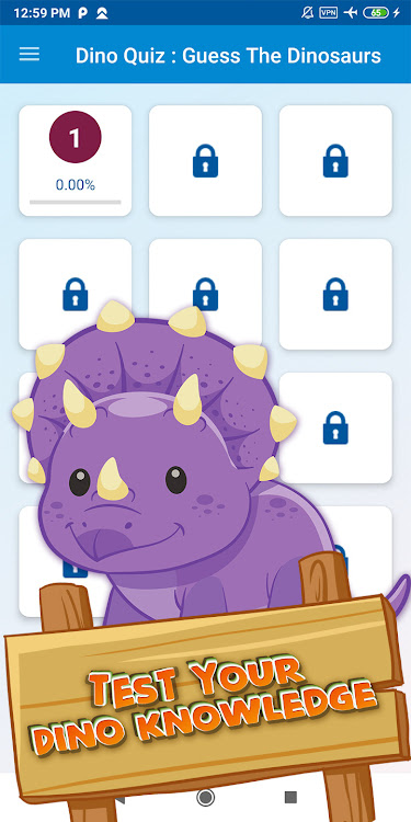 #2. Dinosaur name quiz (Android) By: khicomro