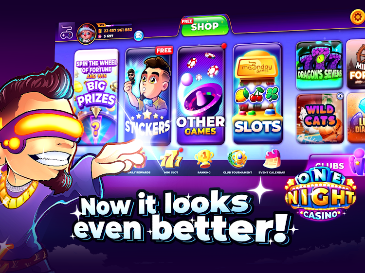 #8. One Night Casino - Slots 777 (Android) By: Moonday Games sp. z o.o.