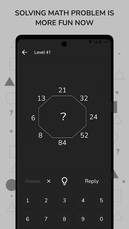 #6. Math Puzzle - Brain Riddles (Android) By: Moocsoft