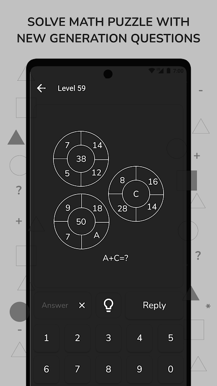 #8. Math Puzzle - Brain Riddles (Android) By: Moocsoft