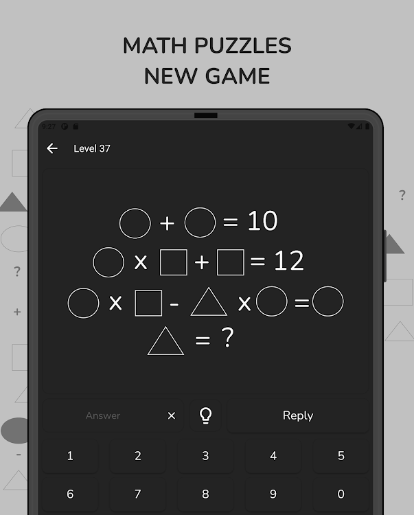 #9. Math Puzzle - Brain Riddles (Android) By: Moocsoft