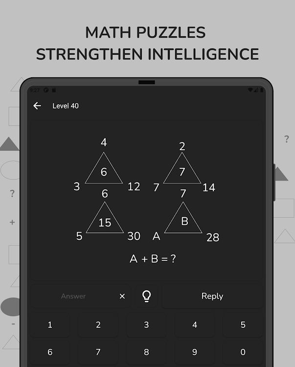 #10. Math Puzzle - Brain Riddles (Android) By: Moocsoft