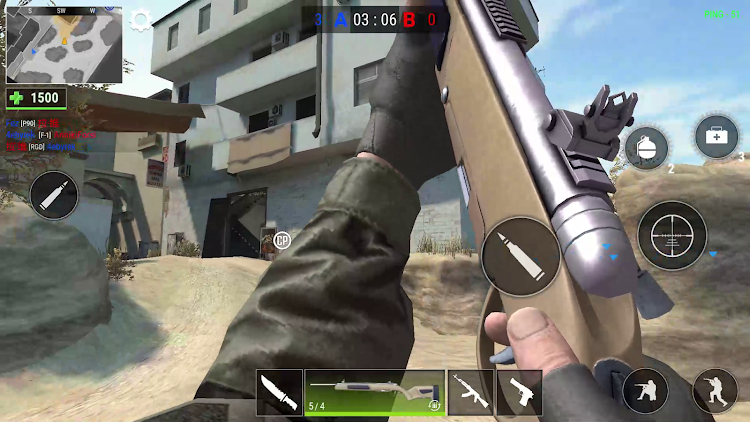 #4. Modern Gun: Shooting War Games (Android) By: XDEVS LTD