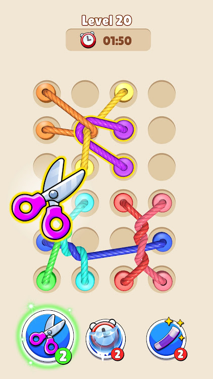 #9. Twisted Rope Puzzle 3D Game (Android) By: Dead Pixel Labs