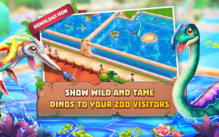 #7. Dinosaur Park – Primeval Zoo (Android) By: upjers GmbH