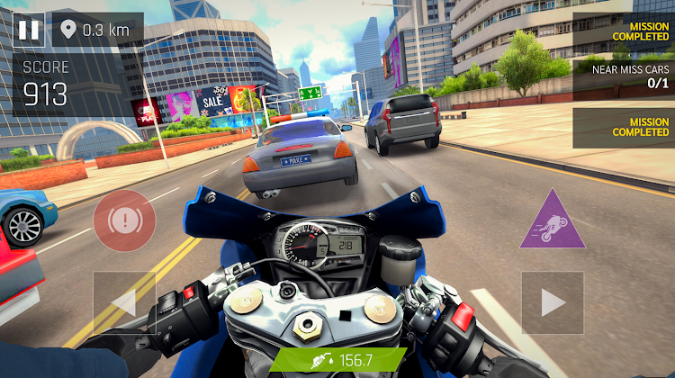 #7. Real Moto Rider: Traffic Race (Android) By: TryAgain Games